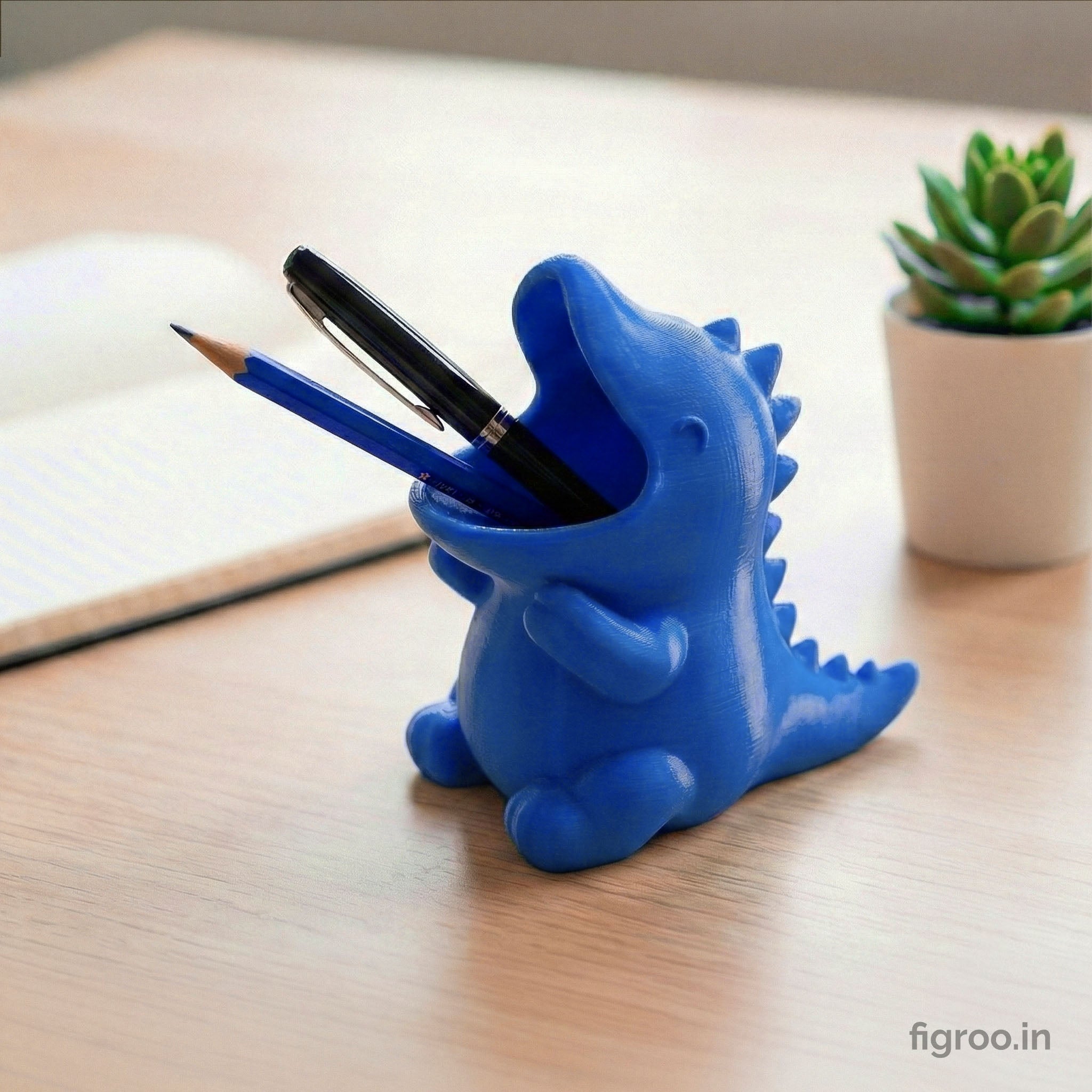 Cute 3D Dinosaur Pen Holder & Desk Organizer | FIGROO | Cool Desk Accessories