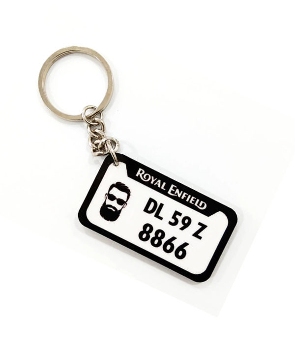 Custom Bike Number Plate Keychain | Personalized | Figroo