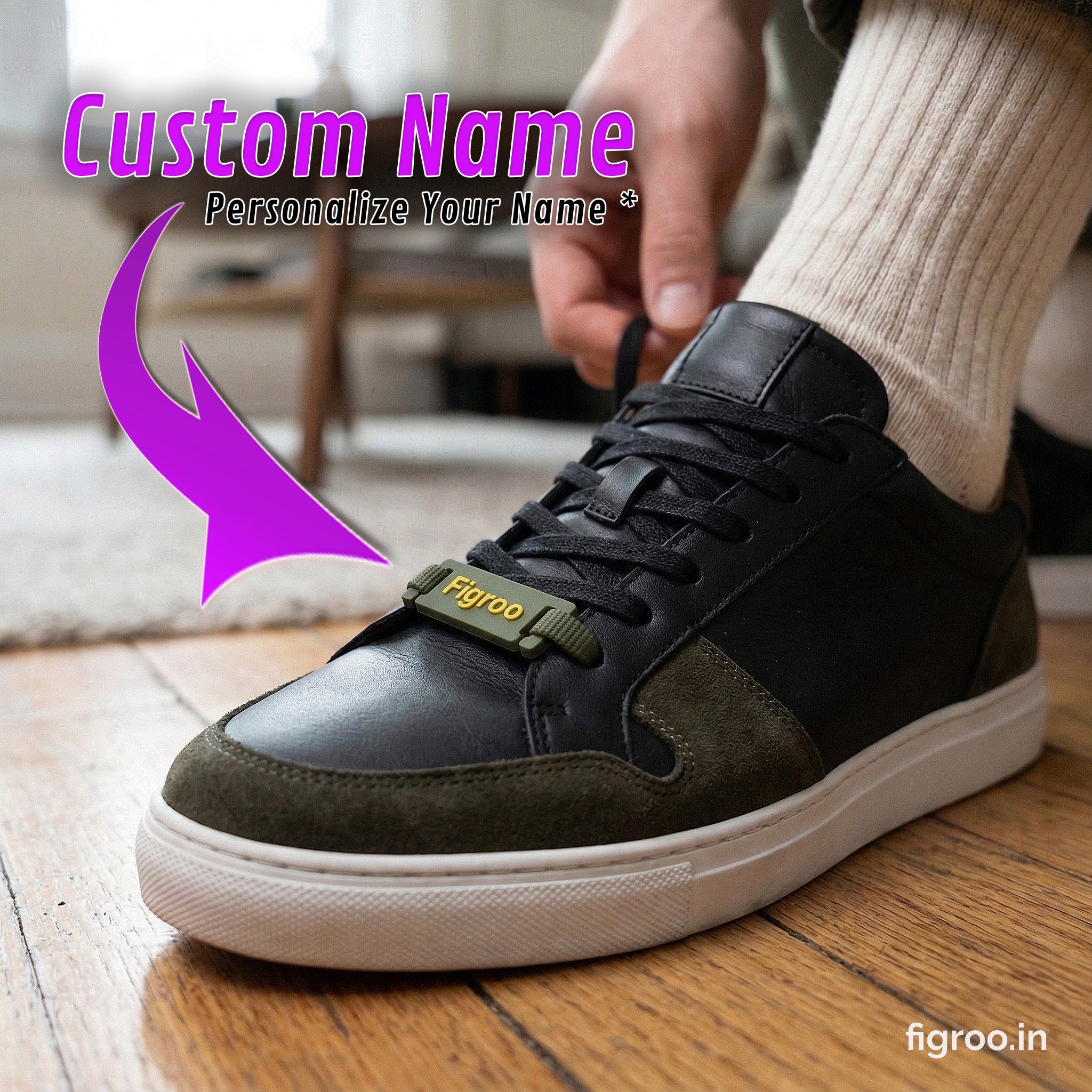 Personalized Shoelace Name Tags | Custom 3D Printed Sneaker Charms (Pair of 2)