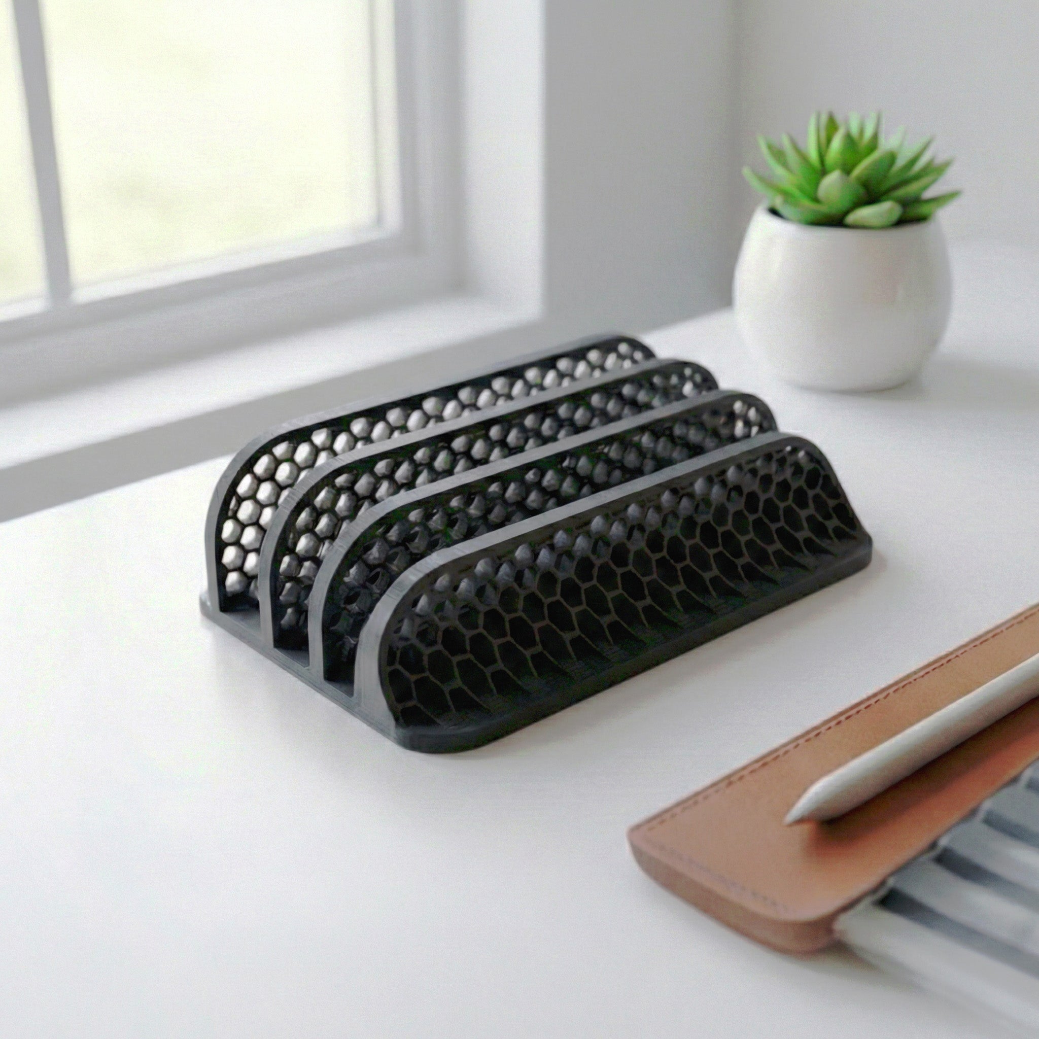 Modern Honeycomb Multi-Device Stand