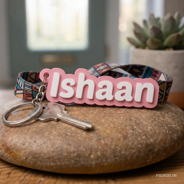 Personalized Custom Name Keychain | Dual Color Personalized Keychain (Pair of 2) | FIGROO™