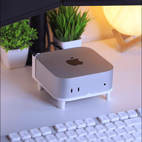 Figroo Mac Mini Stand (M4 & M4 Pro) | Top Power Button Access & Airflow Design
