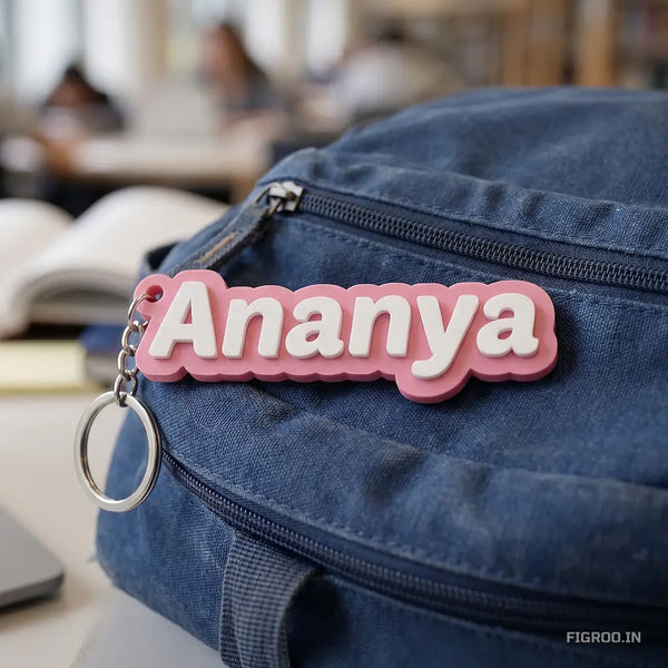 Personalized Custom Name Keychain | Dual Color Personalized Keychain (Pair of 2) | FIGROO™