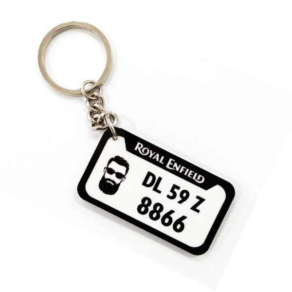 Custom Bike Number Plate Keychain | Personalized | Figroo