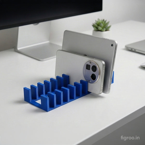 Minimalist 3D Printed Multi-Device Stand & Tech Organizer | 10 Slots | FIGROO