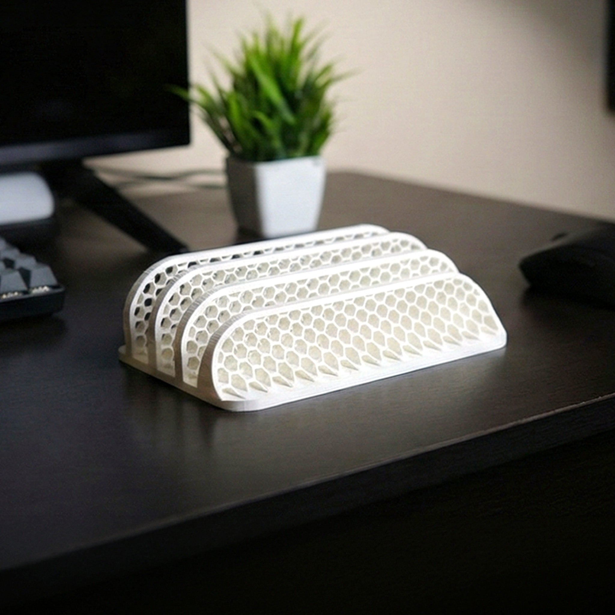 Modern Honeycomb Multi-Device Stand