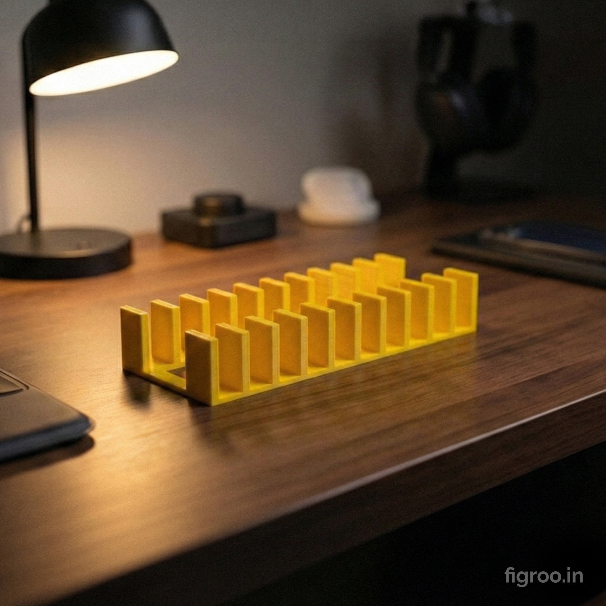 Minimalist 3D Printed Multi-Device Stand & Tech Organizer | 10 Slots | FIGROO